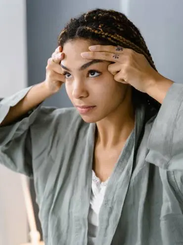 Woman who has had anti-wrinkle treatment at Blemish Clinic in the North West.