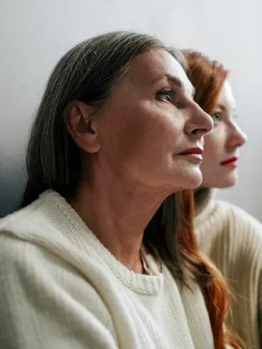 Mature woman who has had aesthetic treatments in Lancashire