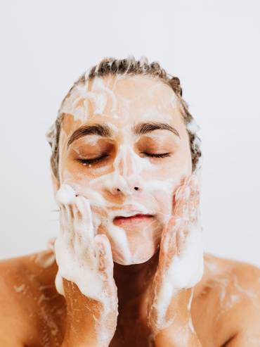 Washing face