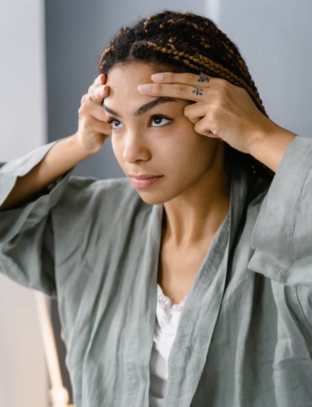 Woman who has had anti-wrinkle treatment at Blemish Clinic in the North West.